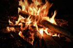 There is no one definitive answer to this question. The amount of heat produced by a fire burning wood will depend on a variety of factors, including the type of wood being burned,